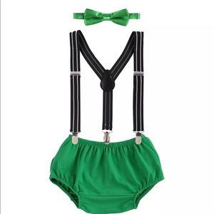 Baby Smash Cake Outfit New 12 months Green new
